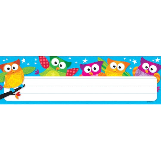 Trend Enterprises® Desk Toppers® 2.88" x 9.5" Owl-Stars!® Name Plates, 12 Pack Bundle